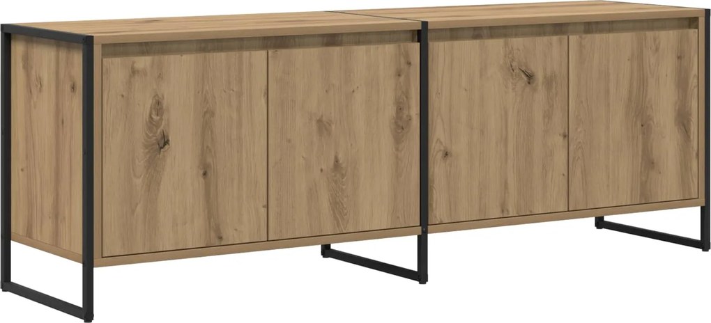 vidaXL TV szekrény Művészi tölgy 140 x 36 x 49.5 cm Faanyag