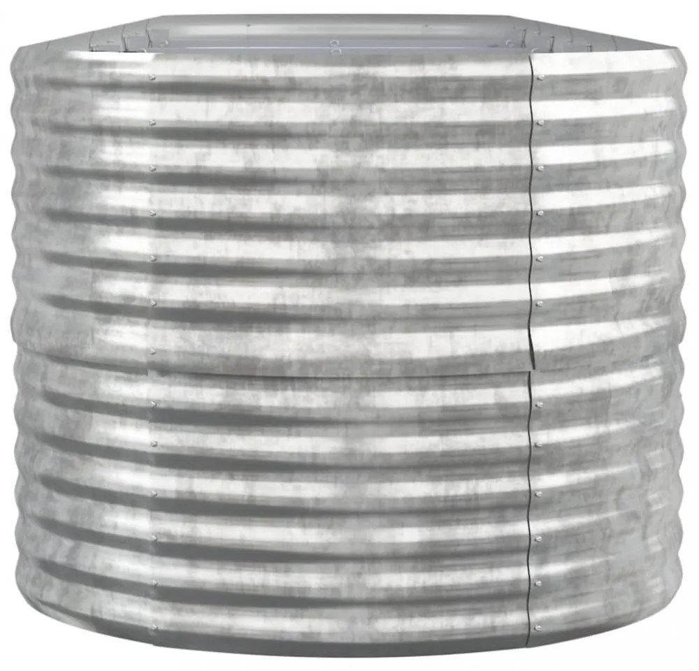 ezüstszínű horganyzott acél kerti magaságyás 368x80x68 cm