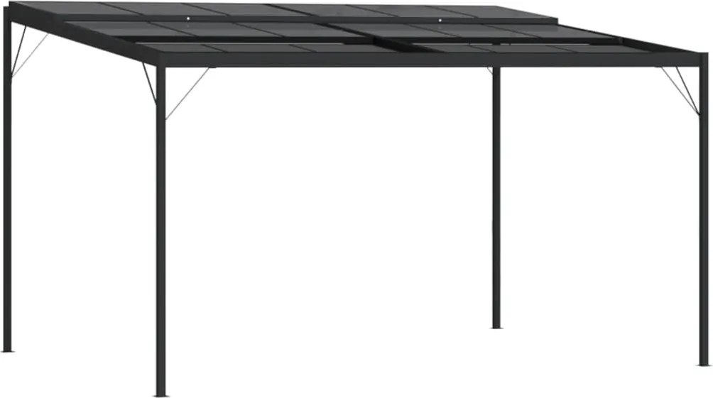 vidaXL antracitszürke alumínium és acél pavilon tetővel 4 x 3 x 2,5 m