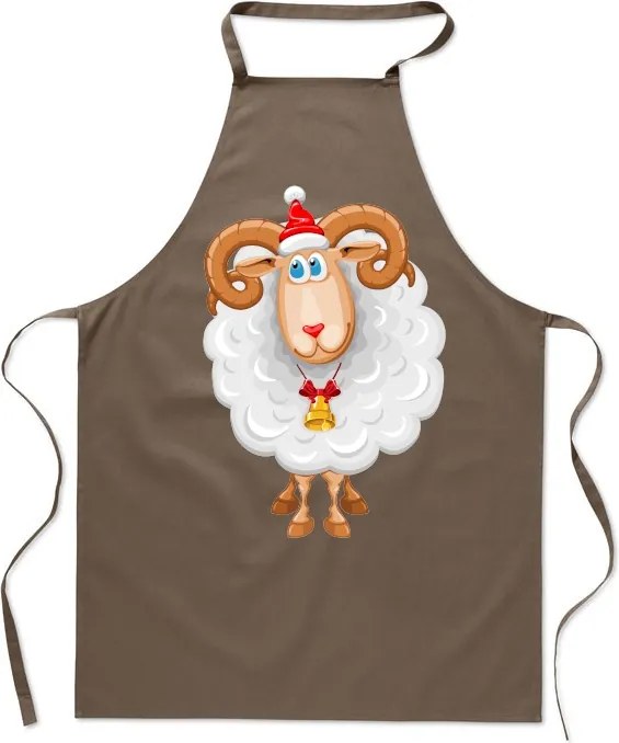 Konyhai kötény nyomtatás Karácsonyi Mikulás Bárány Ajándék