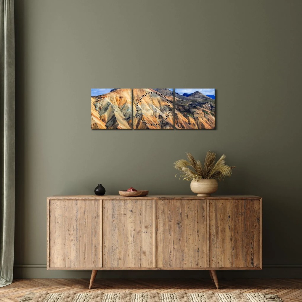 Kép - Landmannalaugar (órával) (90x30 cm)