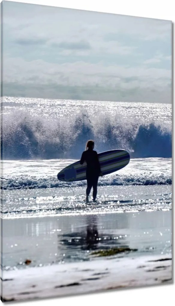 Vászonkép 80x120 Nő szörfdeszkával
