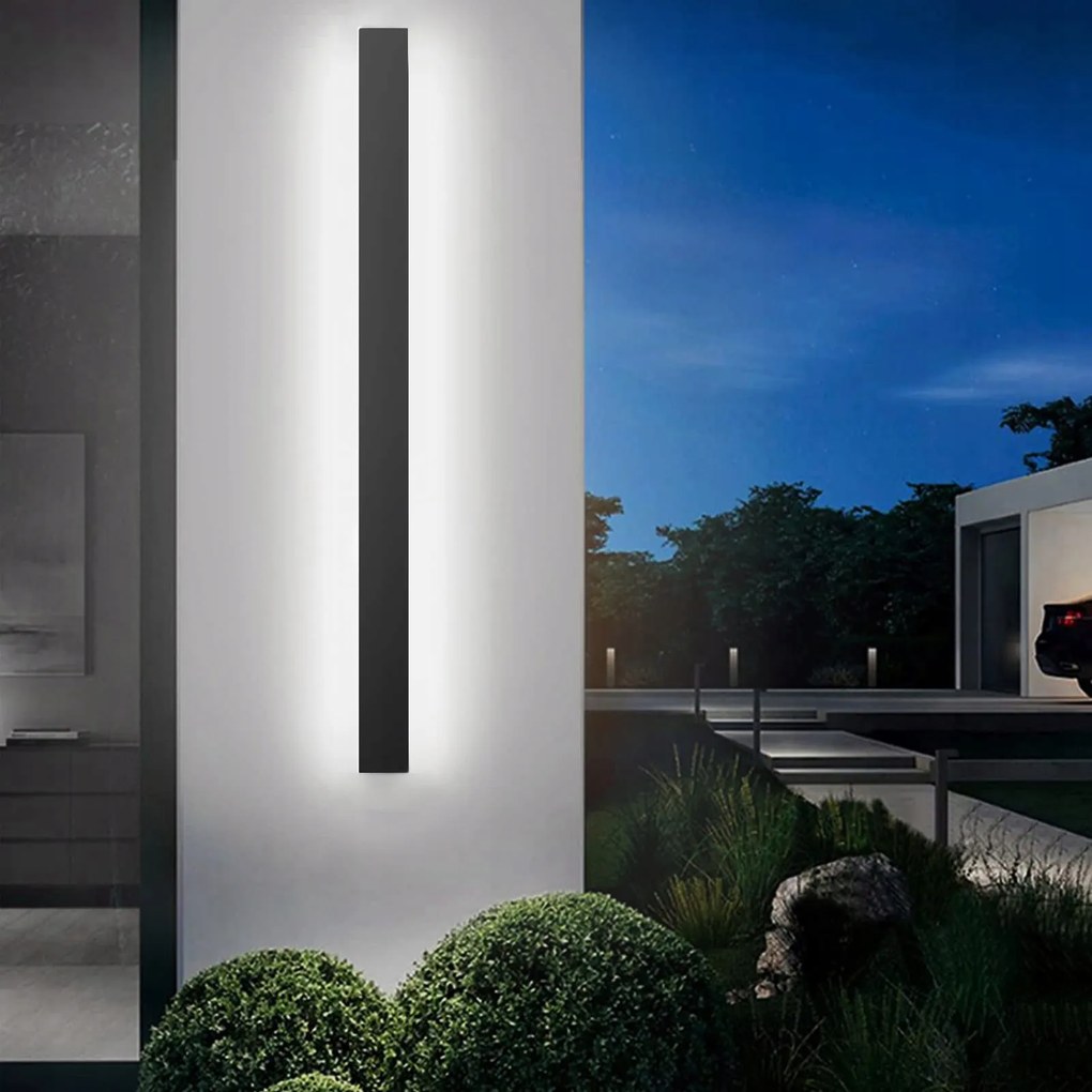 Led Fali Lámpa Kültéri Homlokzati Hosszú 80CM 24W hideg fehér