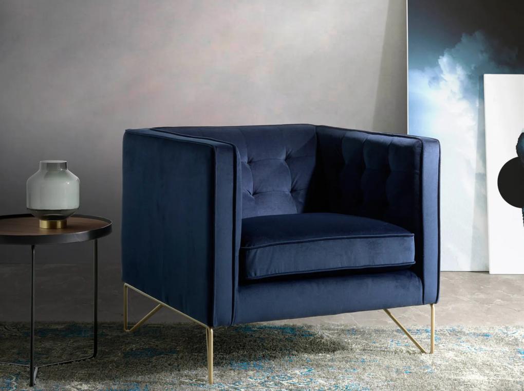 MERIDIAN design fotel - kék