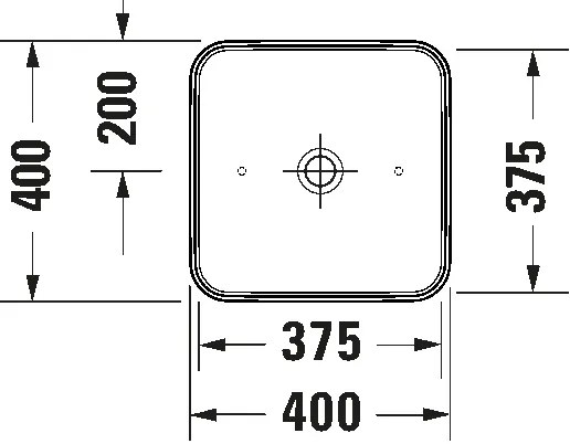 Duravit 2397400070 - D-NEO 40×40 cm ráépíthető mosdó, kerámia/fényes fehér