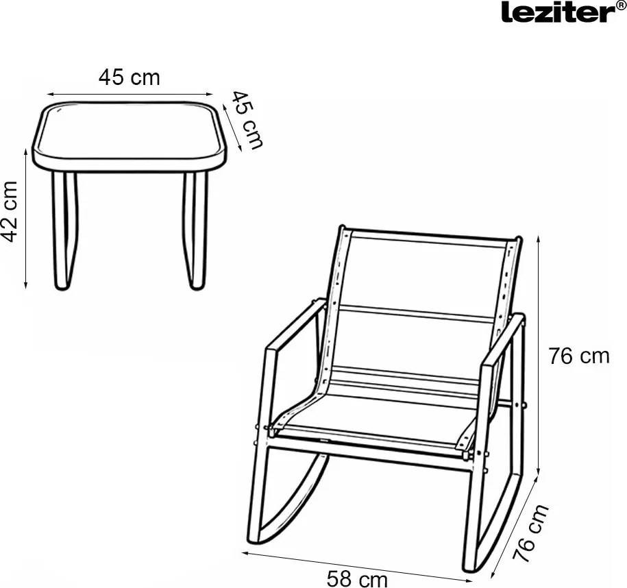 Elva Balcony kerti bútor garnitúra szett