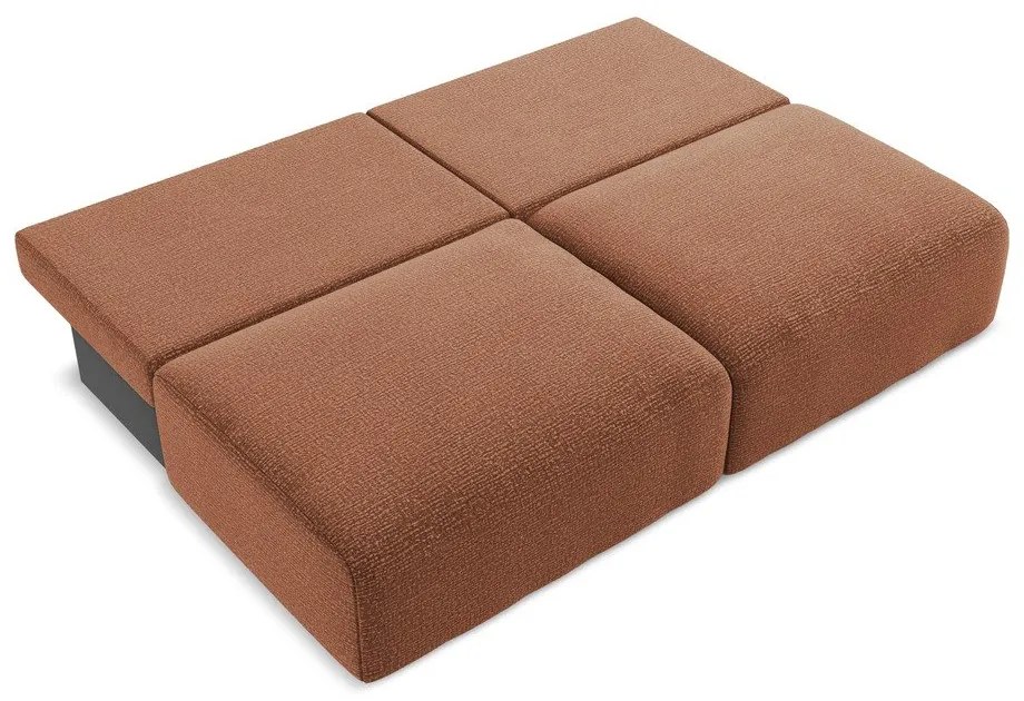 Téglavörös kinyitható-tárolóhelyes kanapé 216 cm Kalena – Makamii