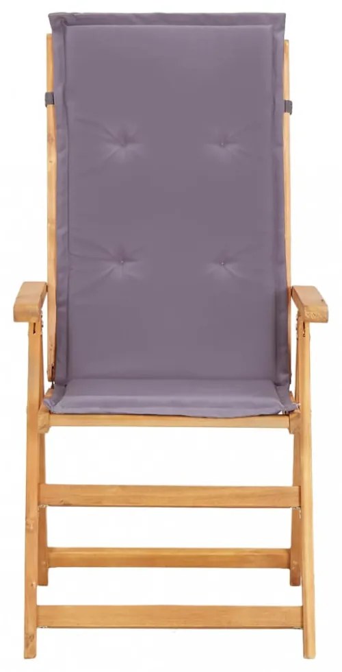 2 db barna tömör akácfa dönthető kerti szék