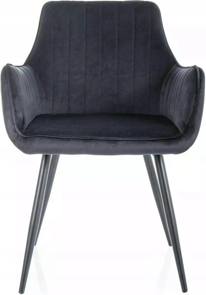 Kárpitozott szék Apple Velvet fekete/fekete Sig