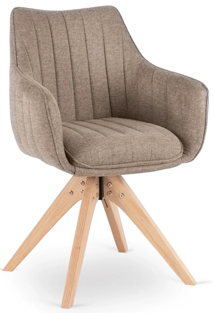 LEMON forgó étkezőszék, bézs natúr lábakkal