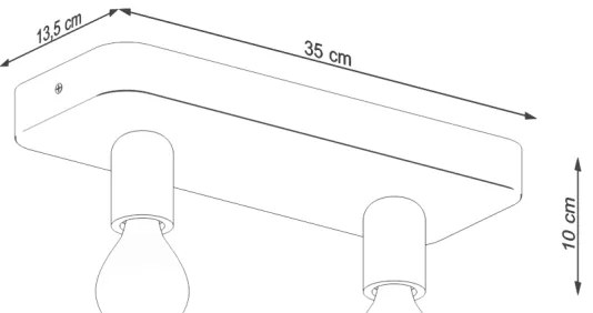 Sollux SL.1157 - Spotlámpa TAVO 2xE27/15W/230V beton