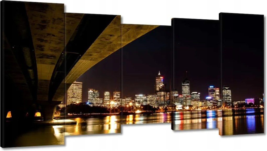 Festmények 150x80 Éjszakai kép híddal