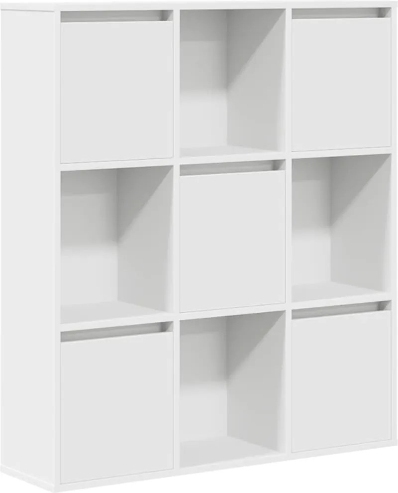 vidaXL fehér szerelt fa könyvespolc 89x24x101,5 cm