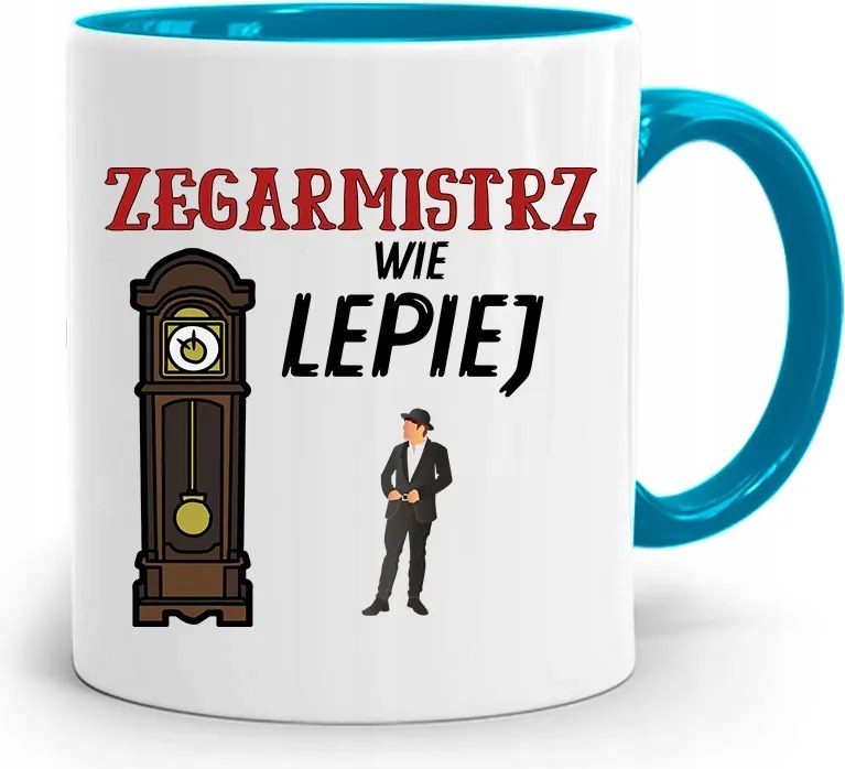 Kék Bögre Órakészítőnek Jobban Tudja Ajándék Nyomtatott Fotóval