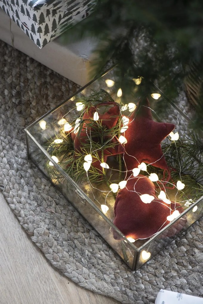 LED fényfüzér 40 szívvel és időzítővel STILLENAT