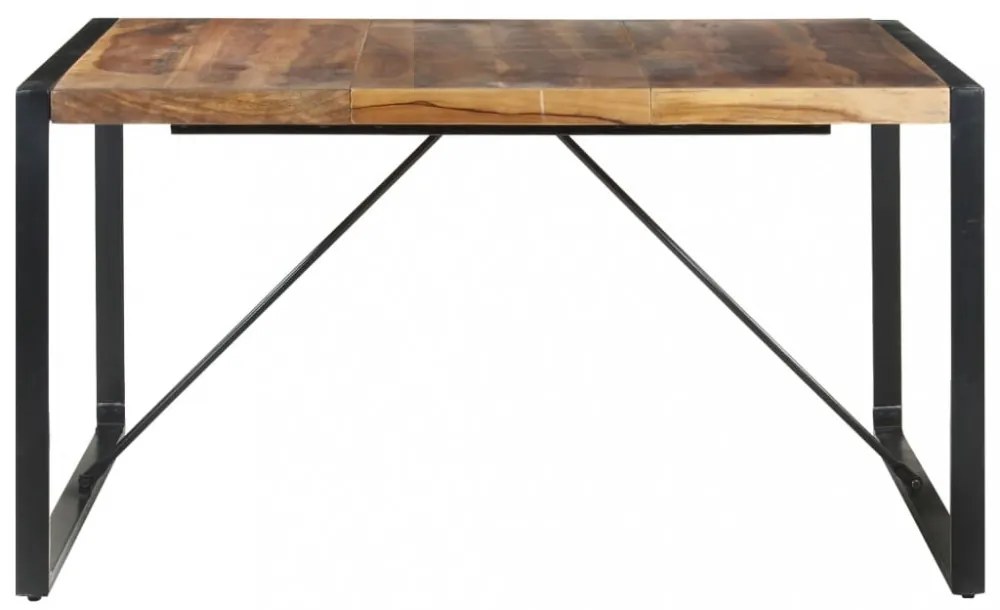 Paliszander felületű tömör fa étkezőasztal 140 x 140 x 75 cm