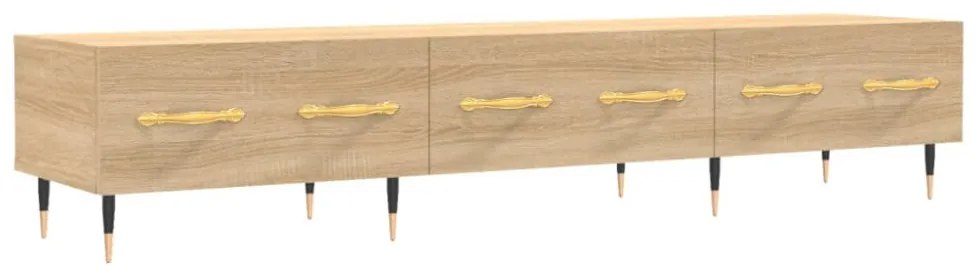 sonoma tölgy színű szerelt fa TV-szekrény 150 x 36 x 30 cm