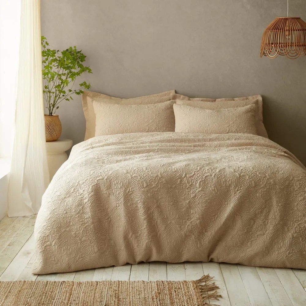 Bézs kétszemélyes ágyneműhuzat 200x200 cm Casablanca Pinsonic – Pineapple Elephant