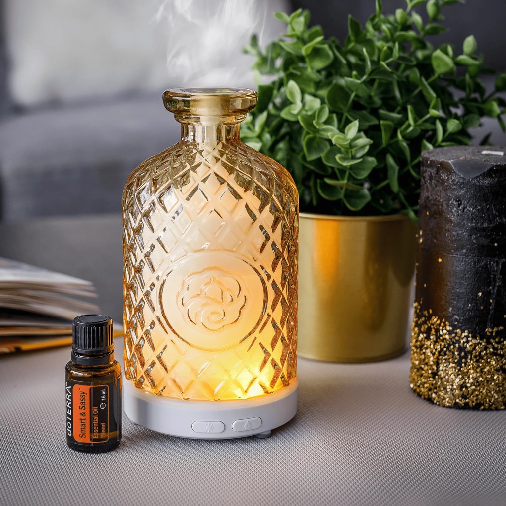 Ultrahangos aroma diffúzor, sárga, GILI