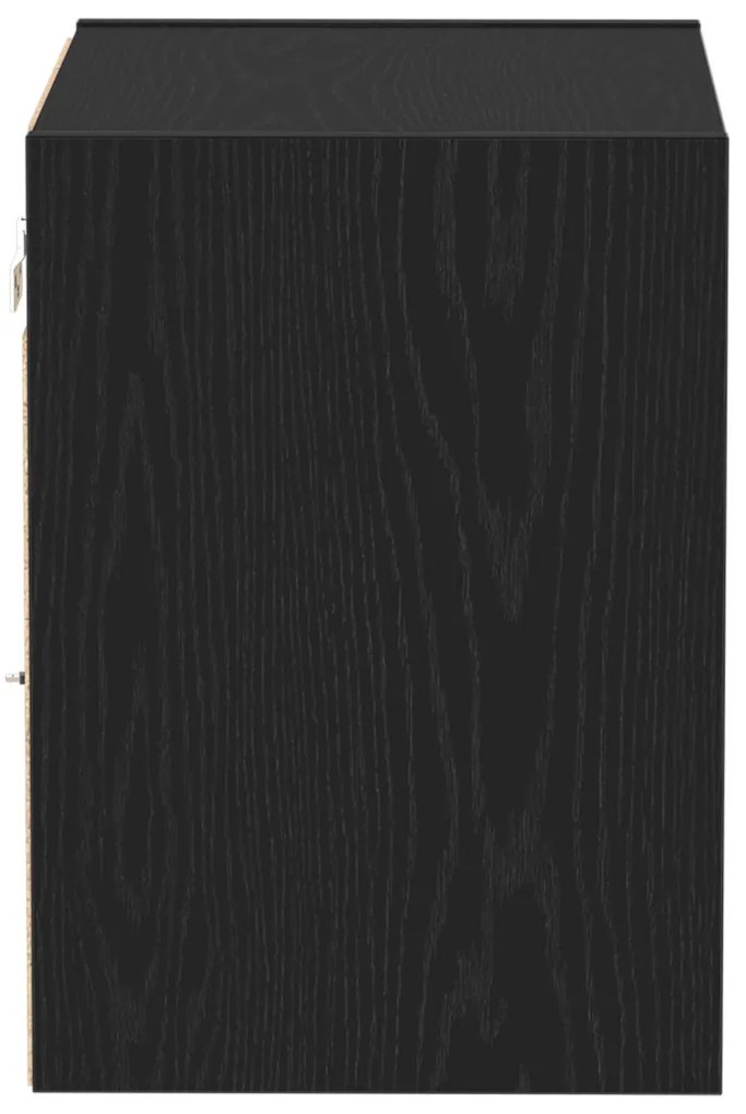 Lebegő Polc 2 db Fekete Tölgy 40x28,5x40 cm Mérnöki Fa