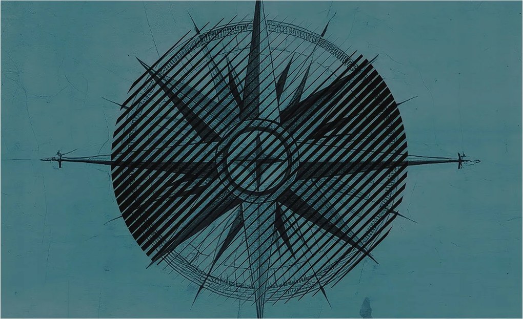 Flizelin tapéta Flizelin Fali Prémium Tengeri iránytű 416x254 Ragasztó