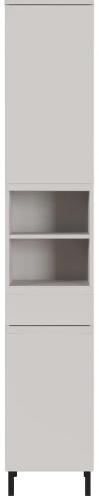 Krémszínű magas-keskeny fürdőszoba szekrény 34x190 cm Salinas – Germania
