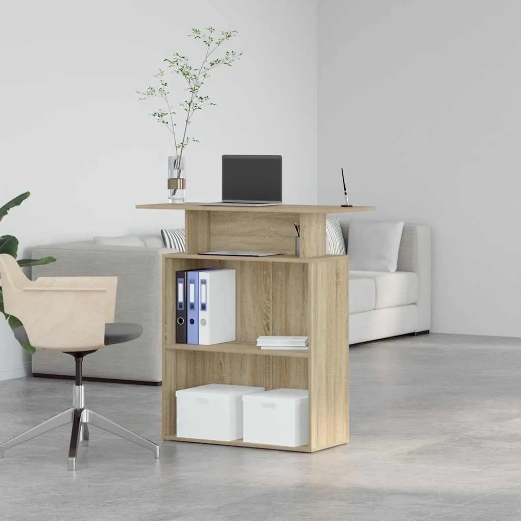 recepciós pult sonoma tölgy 100x40x104 cm szerelt fa