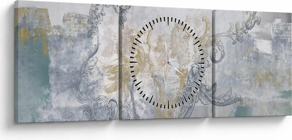 Kép - Festmény a falon (órával) (90x30 cm)