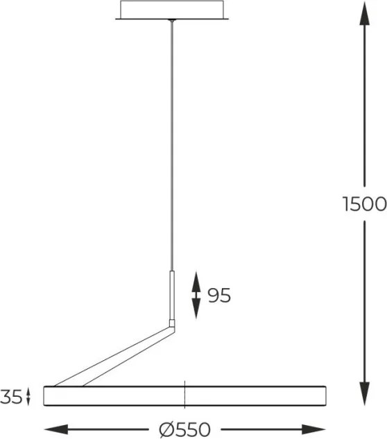 Zuma Line MALU MD3689-1M-3BGT Függőlámpa 1x37W/LED 2700K-6000K 4300lm IP20