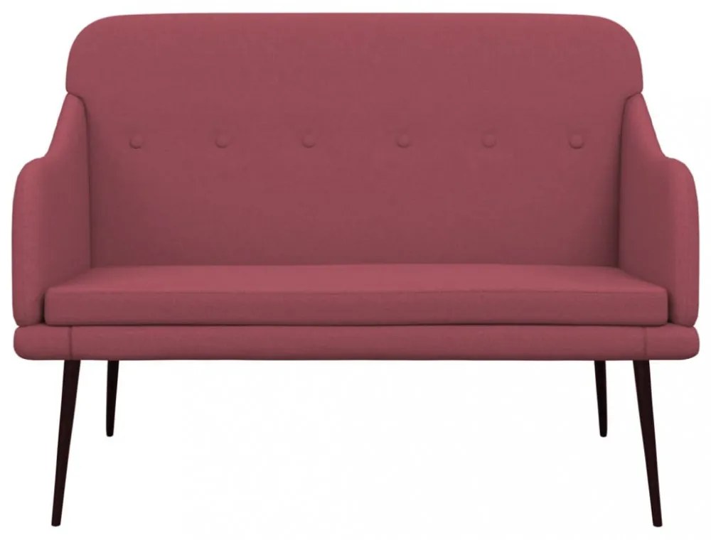 bordó szövet pad 110x76x80 cm