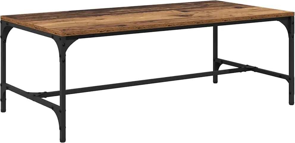vidaXL Dohányzóasztal Öreg fa 100 x 50 x 35 cm Faanyag