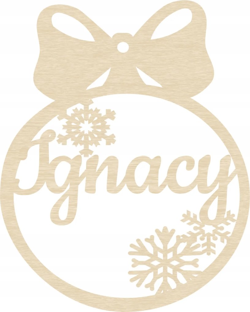 Névre Szóló Karácsonyfadísz Nagy Fa 12cm