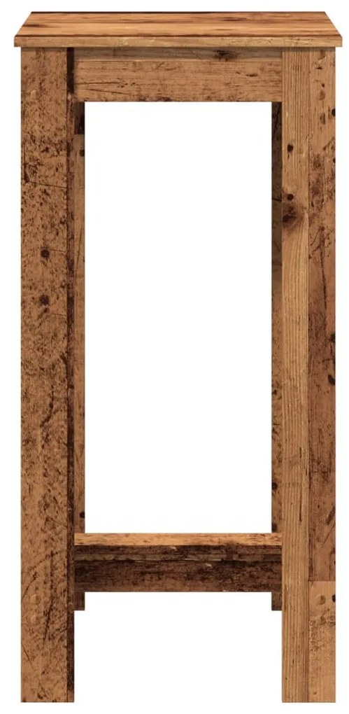 antik fa színű szerelt fa bárasztal 51 x 50 x 103,5 cm