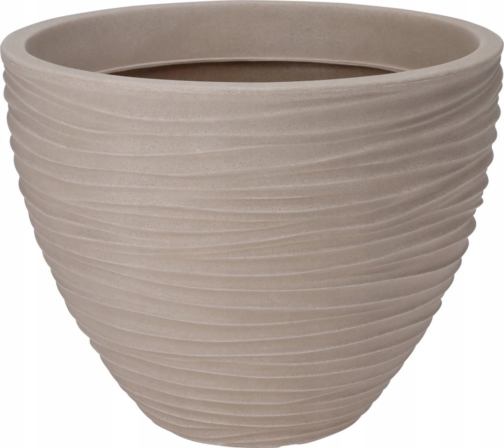 Virágtartó fedő műanyag bézs 40 cm 1db