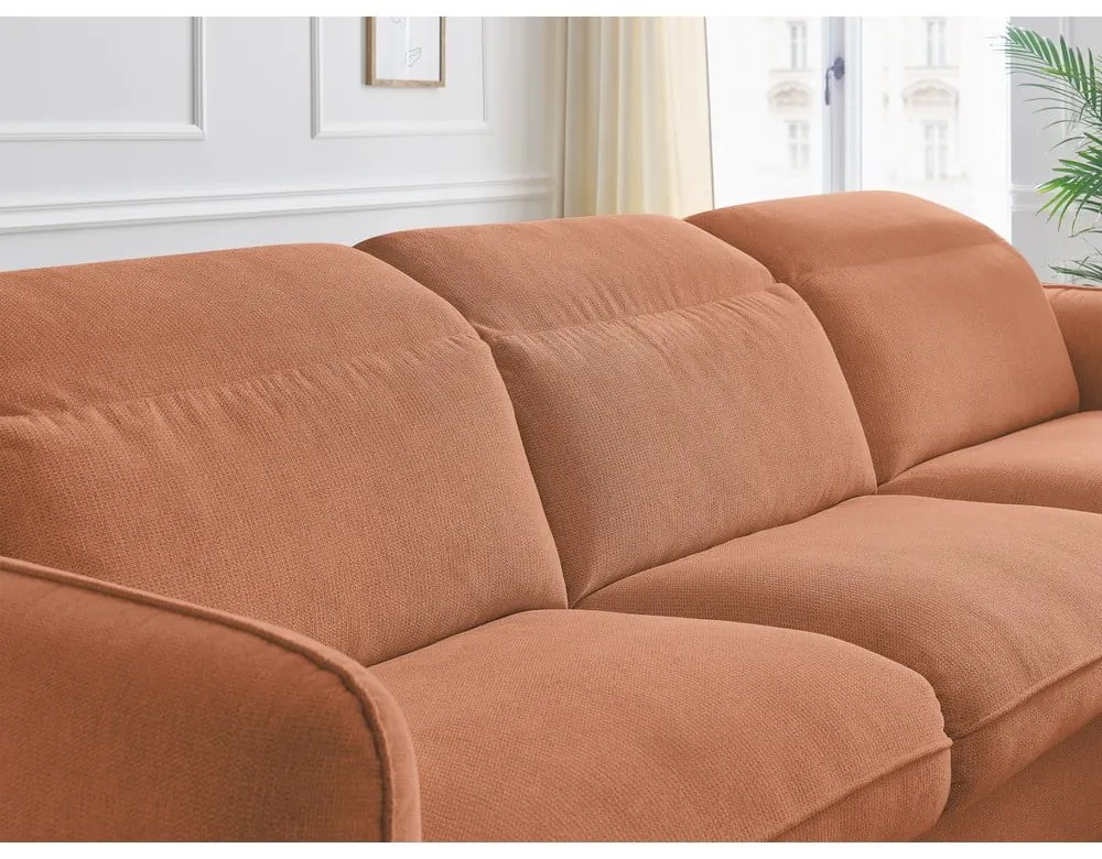 Narancssárga kinyitható sarokkanapé (variálható) Achille – Bobochic Paris