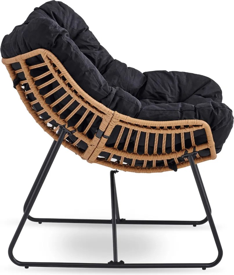 Pihenőfotel fekete színben FIN