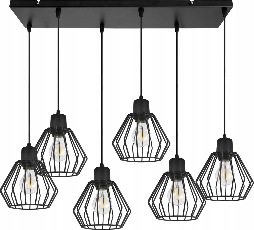 Mennyezeti Lámpa Lógó Fekete Csillár Díszléc Loft Asztal Felett Sziget