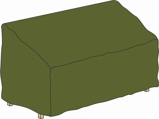 GARTHEN Védőhuzat kerti padhoz 150 x 62 x 90 cm zöld