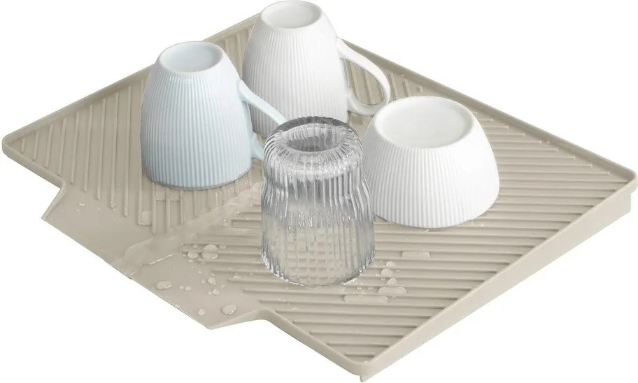 Bézs műanyag edénycsepegtető alátét 34x40 cm Nelia – Wenko
