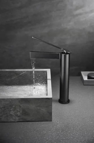 AREZZO design ELEGANT magasított mosdócsaptelep, gun metal