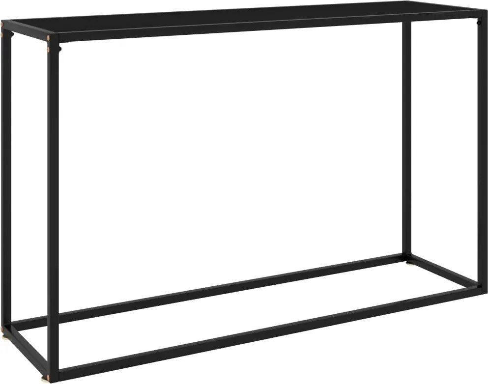 vidaXL fekete edzett üveg tálalóasztal 120 x 35 x 75 cm