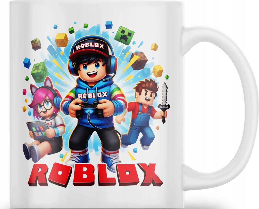 Kerámia Bögre Játék Roblox Robloks Figurák Pixelek Építőkockák Ajándék