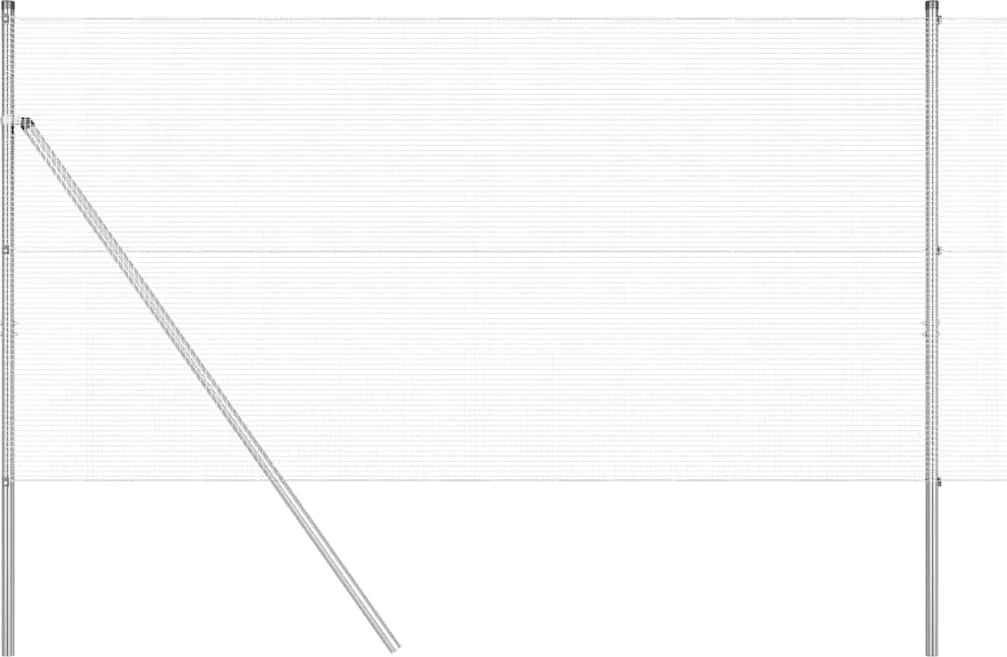 vidaXL Kerítésoszlop Ezüst 50 x 1,4 m (12 x 12 mm háló) Acél