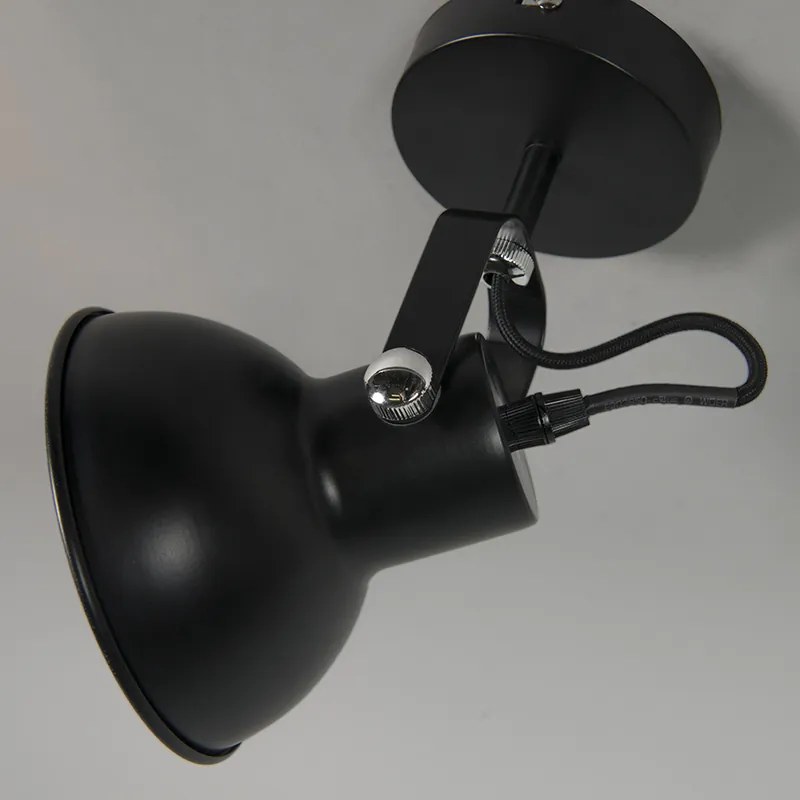 Ipari fali és mennyezeti lámpa fekete dönthető - Guida