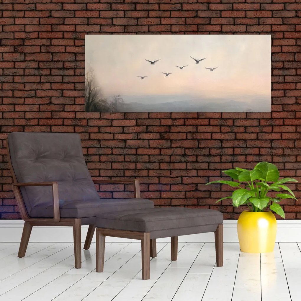 Kép - Madárcsapat (120x50 cm)