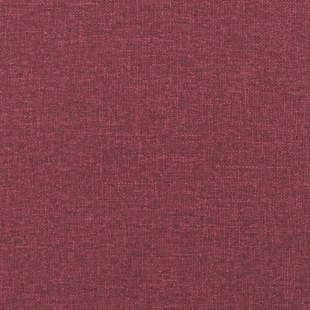 3 személyes bordó szövetkanapé díszpárnákkal 210 cm