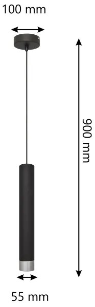 LED Csillár zsinóron TUBA 1xGU10/4,8W/230V
