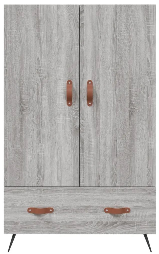 szürke sonoma szerelt fa magasszekrény 69,5 x 31 x 115 cm
