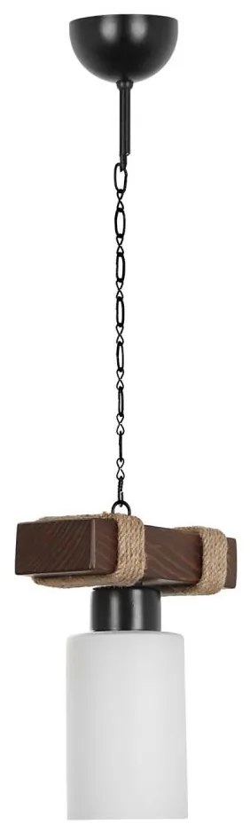 JASMIN láncos csillár 1xE27/40W/230V barna/fehér