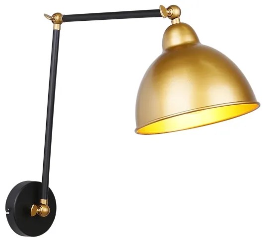 Fali lámpa TRUCK 1xE27/40W/230V arany/fekete